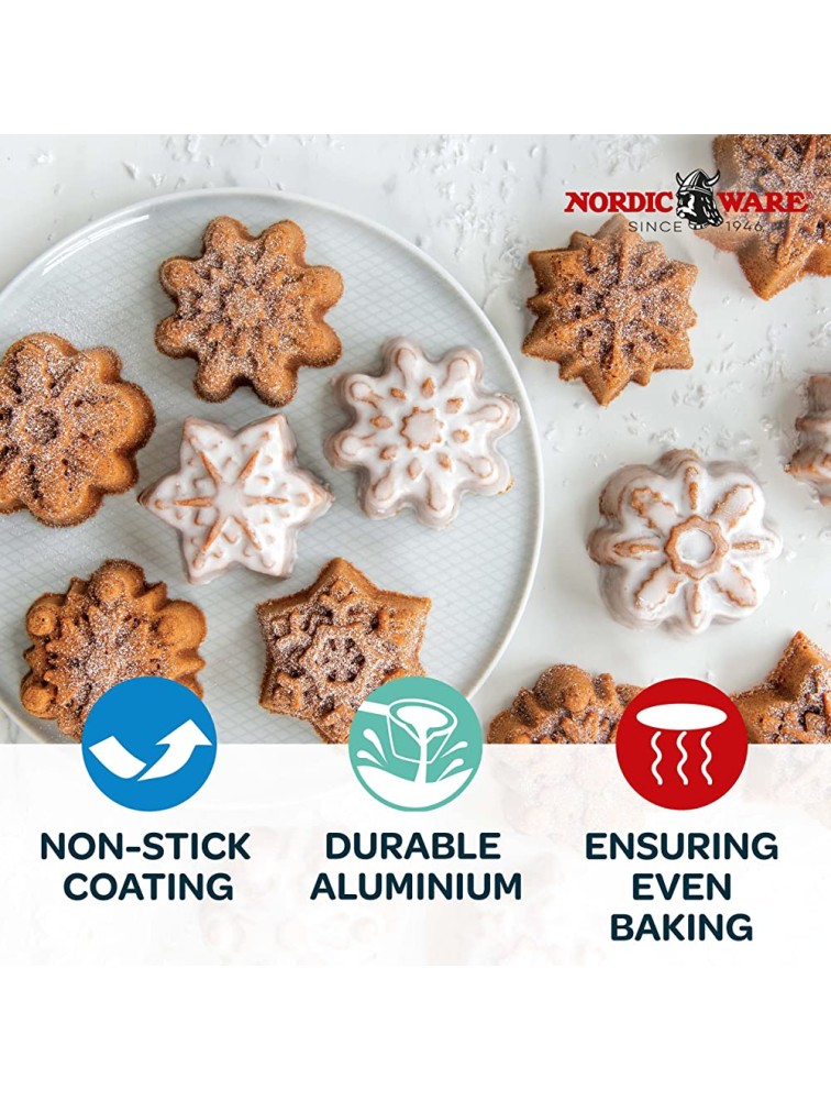 Nordic Ware Frozen Snowflake Cakelet Pan - BLUEO2DMG
