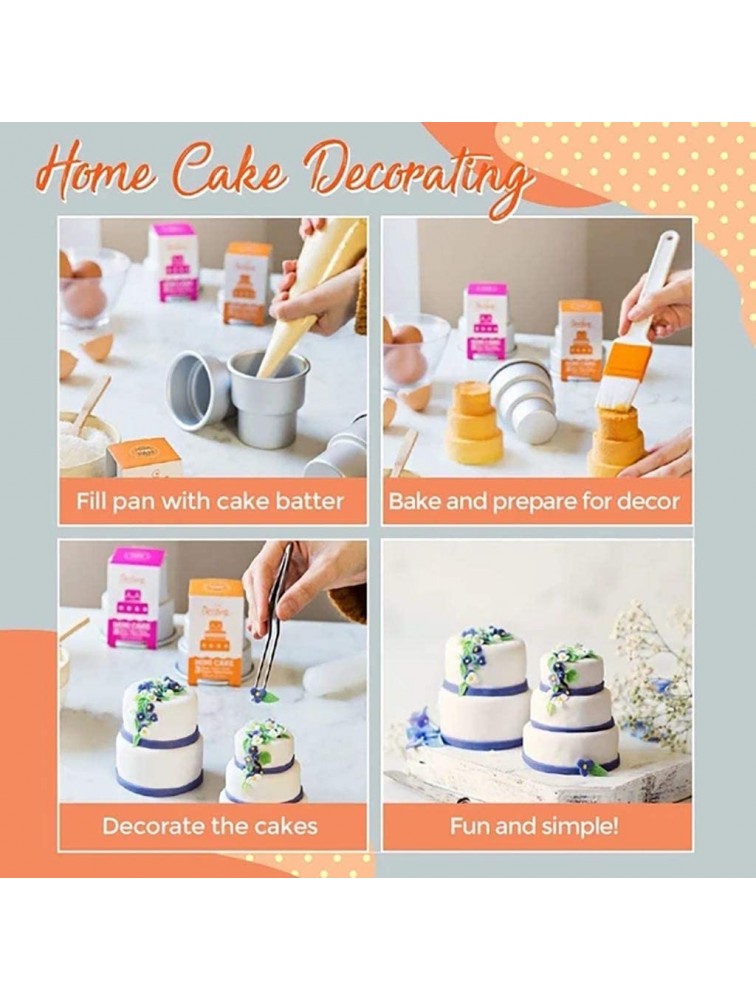 Obeon Mini Multi-Tier Cake Mold,Mini 3 Tier Cake Mold,Aluminum Alloy Nonstick Round Cake Pans,Round Cake Pans,Mini Three-Tiered Cake Pan Mold Muffin Decorating Mould Tools - B0UQO2LXO