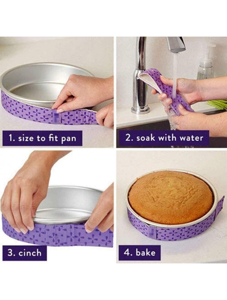 Set of 3 Bake Even Cake Strips,Cake Pan Dampen Strips,Super Absorbent Thick Cotton,Cake Strips for Baking,Cake Pan Strips - BKKBRQN8V