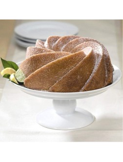 Silicone 9" Fluted Bundt Pan Grade Round Cake Pan Non-Stick Flower Cake Pan Mold for Bundt Cake Pound Cake Red - B6YC15NNK