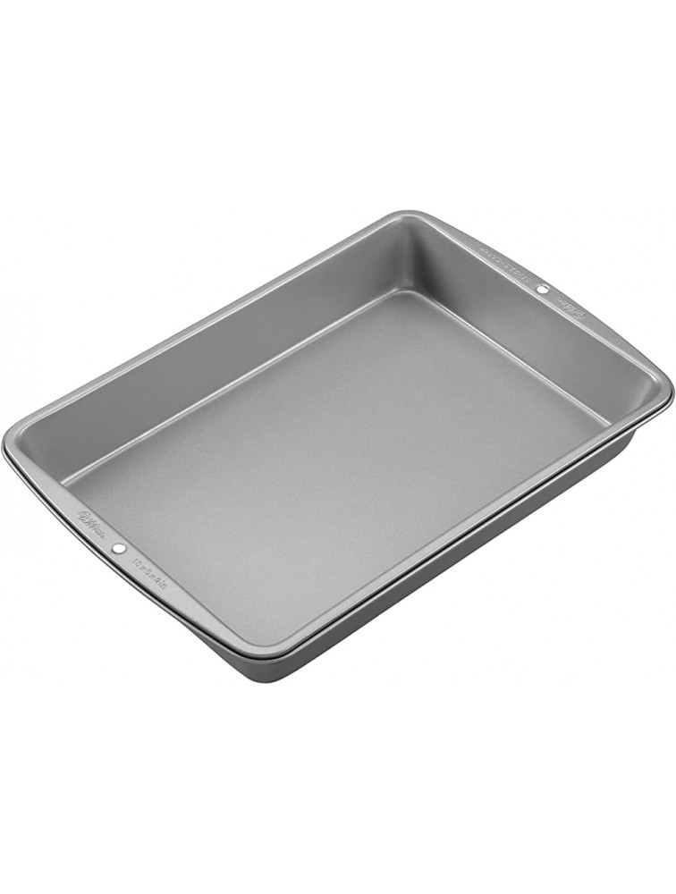 Wilton Recipe Right Non-Stick 9 x 13-Inch Oblong Cake Pans Set of 2 Steel Cake Pans - B8ABLL9FC