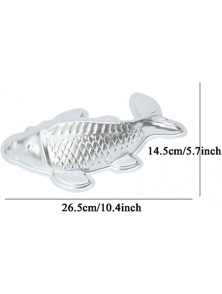 ZDYWY 10 Inch Fish Carp Shaped Aluminum 3D Baking Mould Cake Mold Tin Birthday Cake Pan Fish Carp - B7VWMX50C