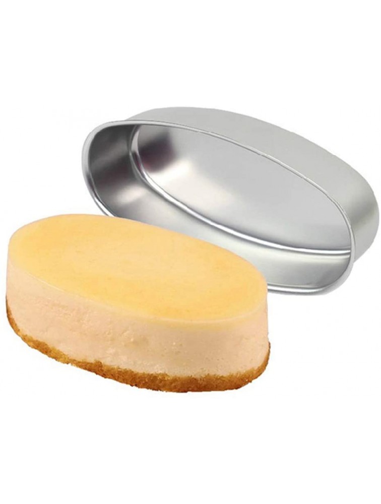 1 2pcs Oval Shape Toast Cake Mold Non-stick Aluminum Alloy DIY Tray Cheesecake Baking Bread Pan Kitchen Gadgets2PCS - B8WRYXKTZ