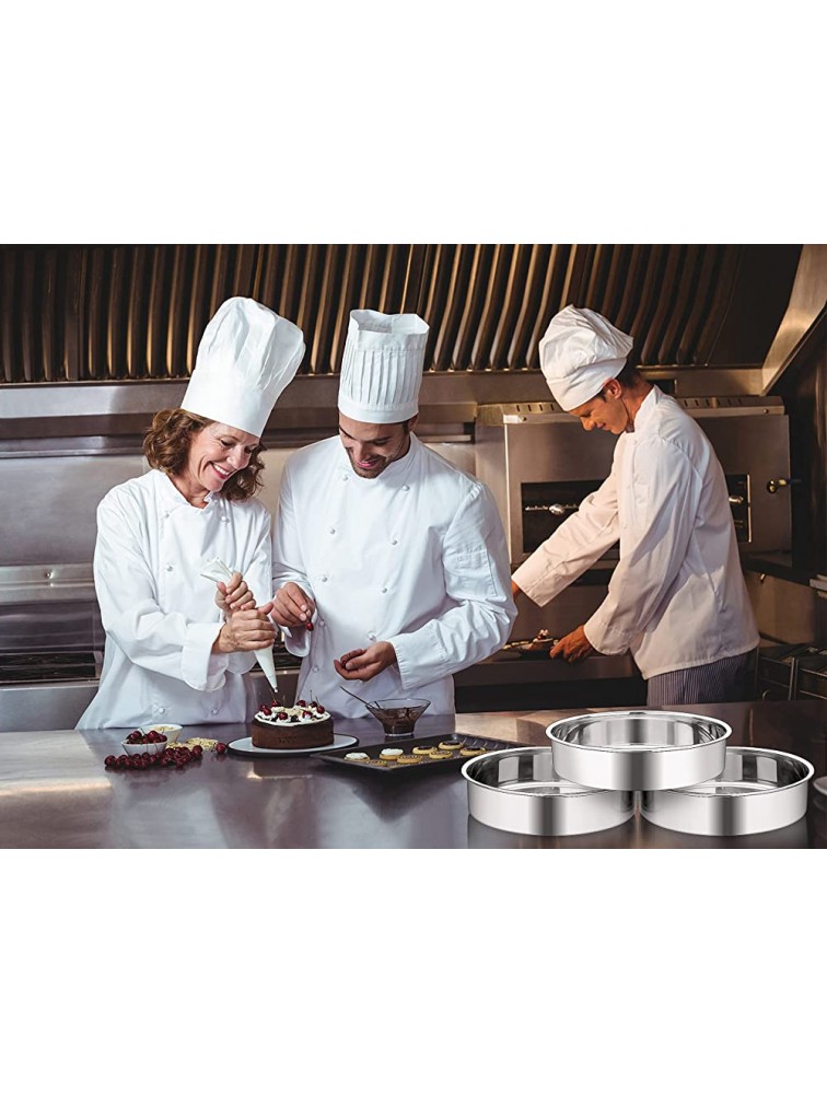 11 Inch Cake Pan Set of 4 AIKWI Stainless Steel Round Cake Pans for Wedding Birthday Layer Cake One-piece Molding Healthy & Durable Mirror Finish & Dishwasher Safe - BV50VETUM