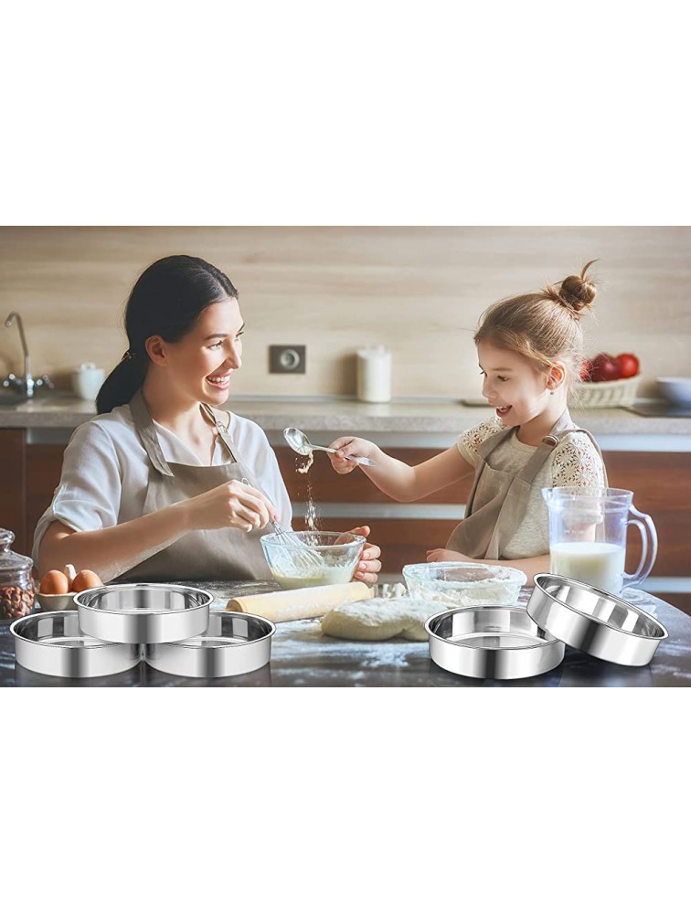 11 Inch Cake Pan Set of 4 AIKWI Stainless Steel Round Cake Pans for Wedding Birthday Layer Cake One-piece Molding Healthy & Durable Mirror Finish & Dishwasher Safe - BV50VETUM
