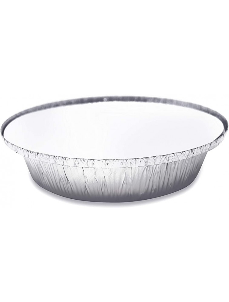 45 Pack Premium 9-Inch Round Foil Pans with Board Lids l Heavy Duty l Disposable Aluminum Tin for Roasting Baking or Cooking - B9ZBBGP81