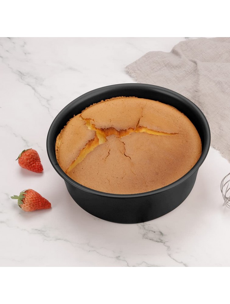 CGGYYZ Round Cake Pan 8 Inch Removable Bottom Nonstick 2-Piece Baking Pans Sets Nonstick for Oven Baking Pan for Cake Pizza Cheesecake Food Grade Nonstick Coating - B0N5NPD6A