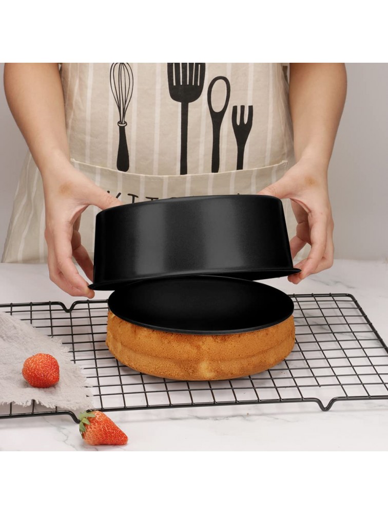 CGGYYZ Round Cake Pan 8 Inch Removable Bottom Nonstick 2-Piece Baking Pans Sets Nonstick for Oven Baking Pan for Cake Pizza Cheesecake Food Grade Nonstick Coating - B0N5NPD6A