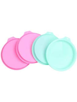 COOKNBAKE Silicone Mold for 6 inch Round Rainbow Cake Pans Vegetable Pancakes Pizza Crust Omelet Frittata Set of 4 - BEBP0BN7I