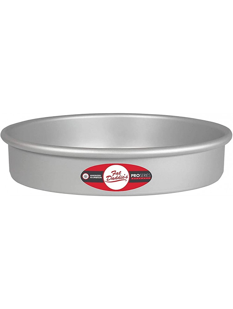 Fat Daddios Round Cake Pan | 8 x 2 Inch | Anodized Aluminum | with a Lumintrail Spoon Set - B7CLEIF2A