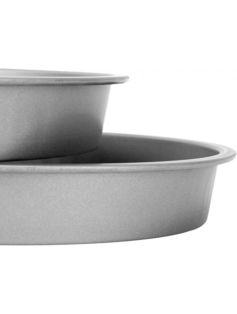 G & S Metal Products Company OvenStuff Nonstick Round Cake Baking Pan 2 Piece Set 9 Gray - B9AIG6LQU