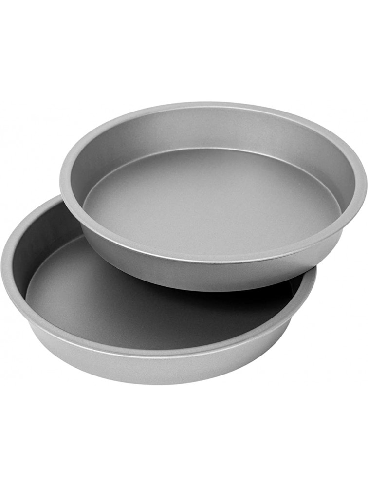 G & S Metal Products Company OvenStuff Nonstick Round Cake Baking Pan 2 Piece Set 9 Gray - B9AIG6LQU