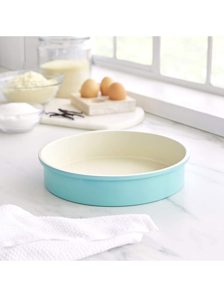 GreenLife Bakeware Healthy Ceramic Nonstick 9 Round Cake Baking Pan PFAS-Free Turquoise - BPV623CQS