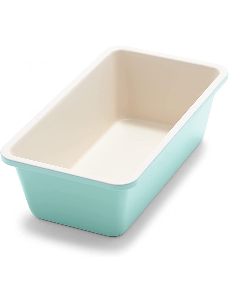 GreenLife Healthy Ceramic Nonstick 8.5" x 4.4" Loaf Pan for Cake Bread Meatloaf and More PFAS-Free Turquoise - B9CZSURSY