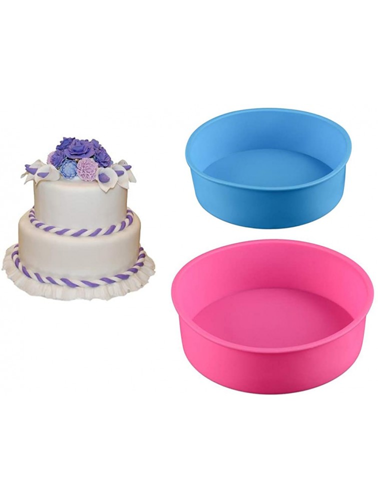 Home Kitchen,Dining Pastry tools Round Silicone Mold Set 2 Layers Mousse Cake Moulds Baking Pan for Birthday Cake Molds - BRNSN35EQ