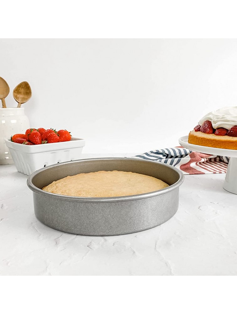 USA Pan Bakeware Round Cake Pan 9 inch Nonstick & Quick Release Coating 9-Inch,Aluminized Steel - B1C9IWTSZ