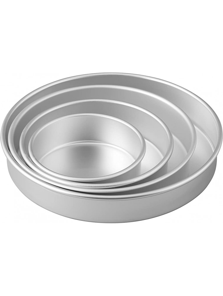 Wilton Round Cake Pans Aluminum 4 Piece Set for 6-Inch 8-Inch 10-Inch and 12-Inch Cakes - BGXLHQWBC