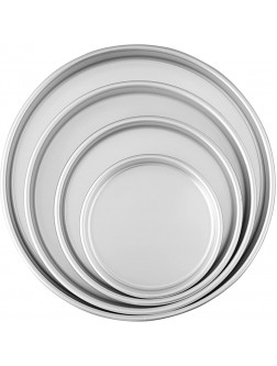 Wilton Round Cake Pans Aluminum 4 Piece Set for 6-Inch 8-Inch 10-Inch and 12-Inch Cakes - BGXLHQWBC