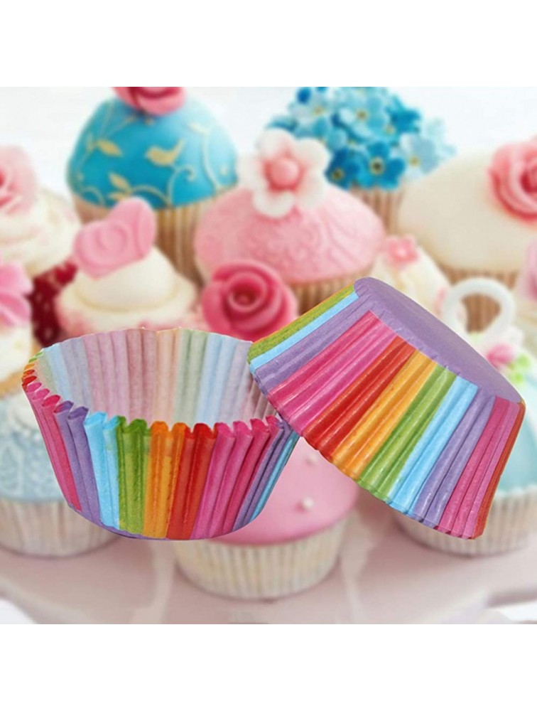 100 200 300pcs Colorful Cake Liner Cupcake Paper Baking Cup Muffin Box Cake Mold Small Cake Box Cup Holder Decoration Kitchen Baking Tools 300PCS - B302P5AFP