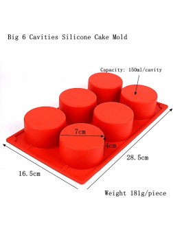 4 Designs 6 15 28 Cavities Round Circle Cube Shape Silicone Ice Cube Mold Chocolate Fondant Jelly Ice Cube Molds DIY Bakery Big 6 Cavities - B6PTYFMA3