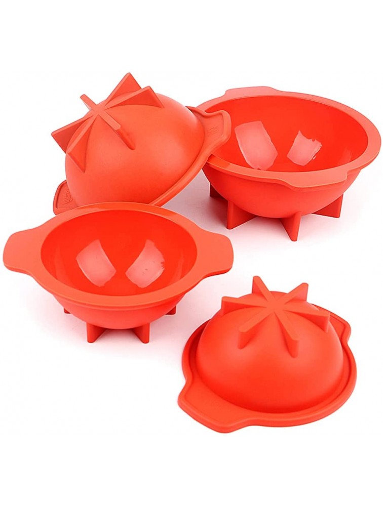 4 Sizes 3D Half Ball Shape Silicone Cake Mold Chocolate Fondant Jelly Ice Cube Molds Mousse Candy Moulds DIY Homemade Bakery 10cm Diameter - B2KRPAPAW