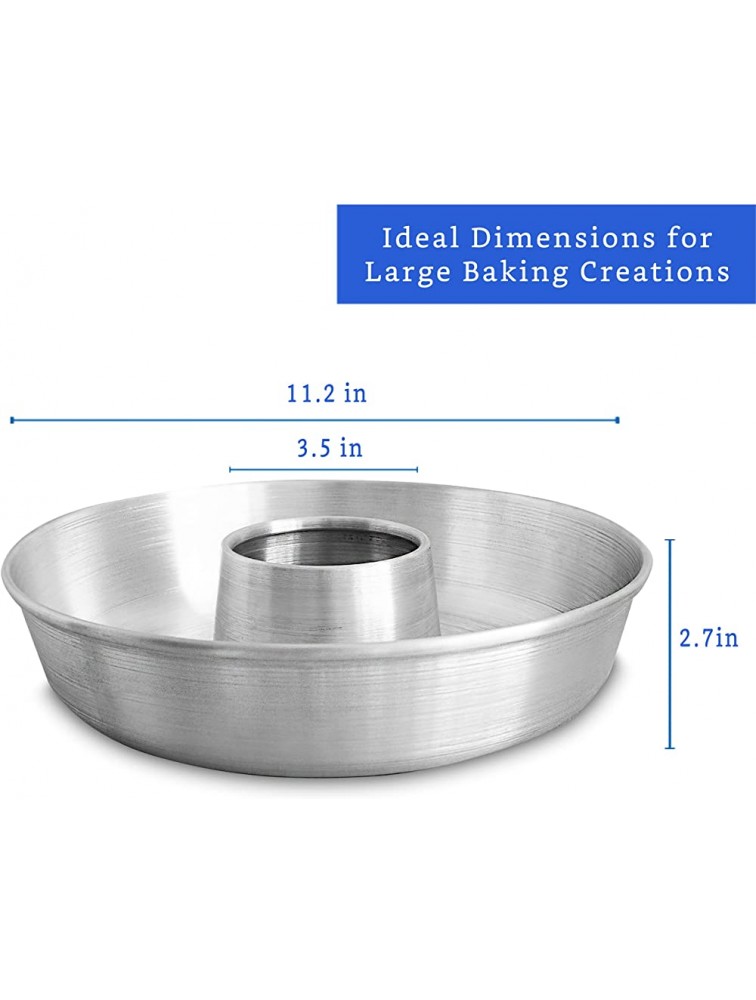 Aluminum Ring Cake Pan 11.2 in Ring Mold Pan Tube Pan for Baking Pound Cake Tube Cake Pan Fluted Tube Pan Flan Mold Flan Cake Pan Flan Pan Chiffon Cake Pan Bundt Cake Pan - BLAQAQA0K