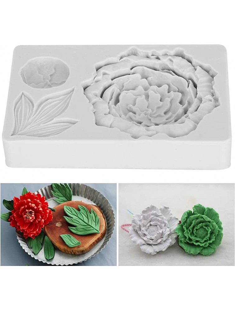 Chocolate Molds Mold Flowers and Leaves Gray Fondant Molds for Candle Mold for DIY Cake - BMOJ28TMQ