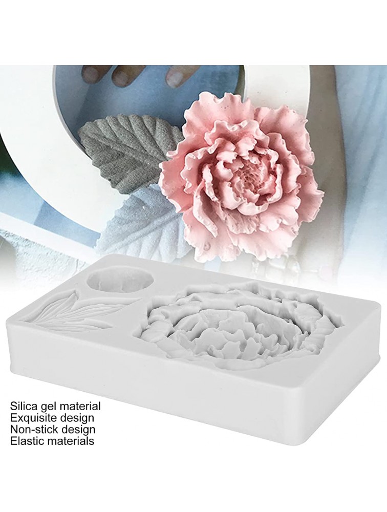 Chocolate Molds Mold Flowers and Leaves Gray Fondant Molds for Candle Mold for DIY Cake - BMOJ28TMQ