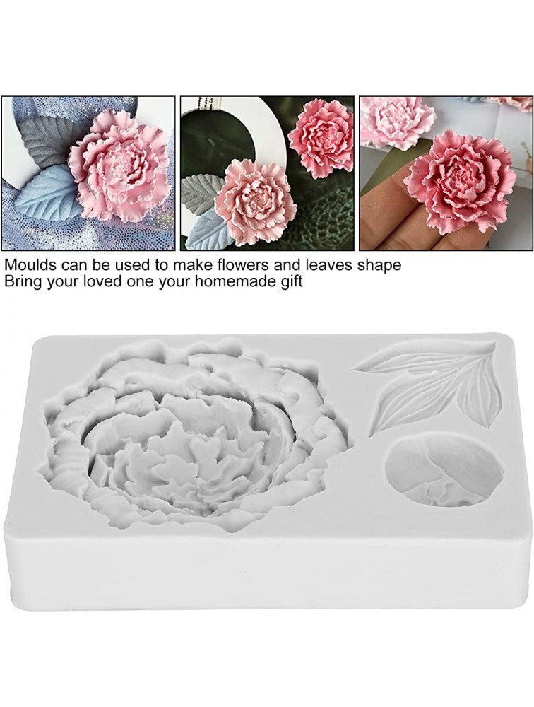 Chocolate Molds Mold Flowers and Leaves Gray Fondant Molds for Candle Mold for DIY Cake - BBUUL6ENQ