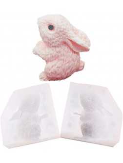 Easter Silicone Mold,VMOPA 3D Rabbit Silicone Soap Mold Easter Day Bunny Shape Fondant Mold for Candy Chocolate Cake Cupcake Topper Epoxy Resin Craft Making - BG0BXB572