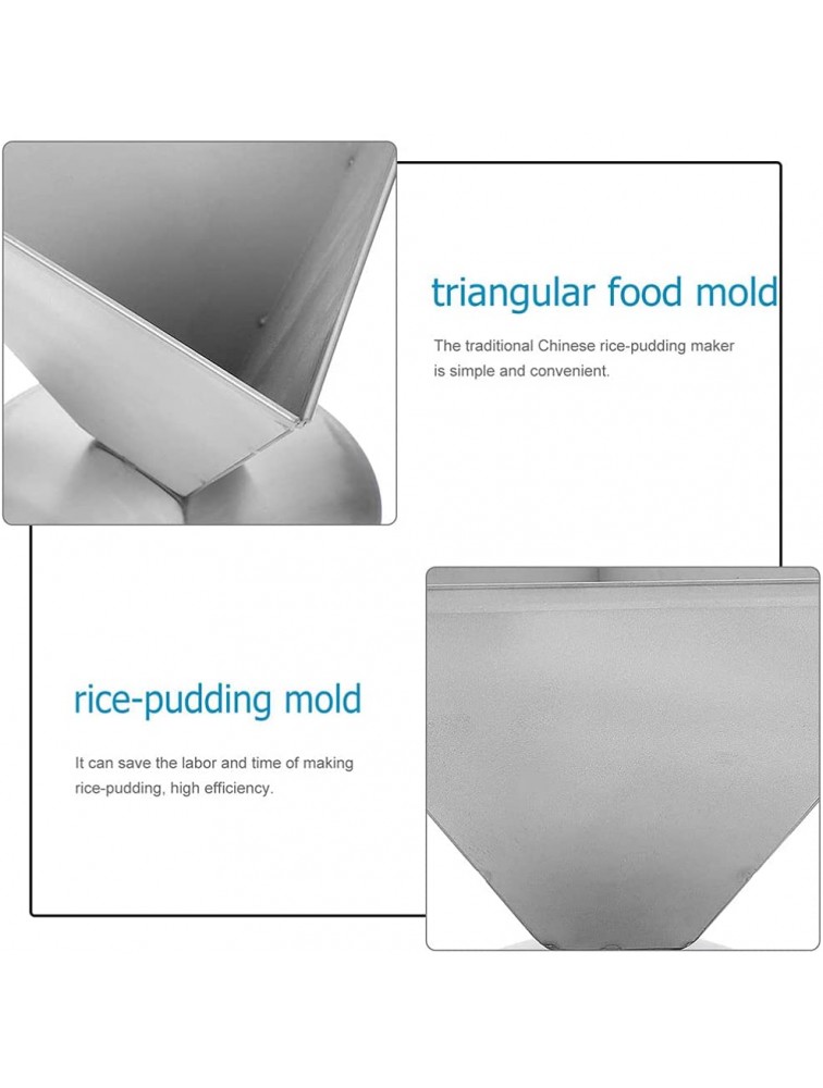 FRCOLOR Stainless Steel Rice Ball Mold Triangular Zongzi Mould Rice- Pudding Baking Mould Kimbab Onigiri DIY Tool Kitchen Supplies - BFS36LGCI
