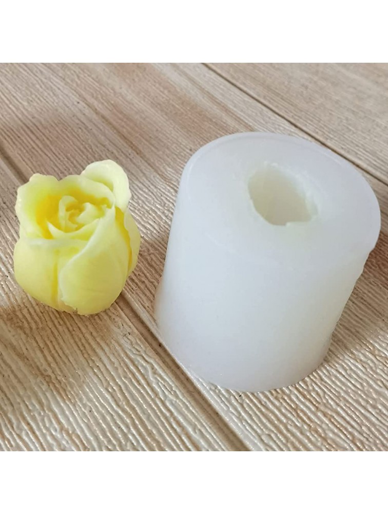J56JIW2jjsim 1 Pcs Cute Tulip Flower Soap Mold Soap Mold for Chocolate Bombs Candy Handmade Soap Food Grade Silicone Baking Gift Durable Cake Molds for Baking - BXUJQU6J7