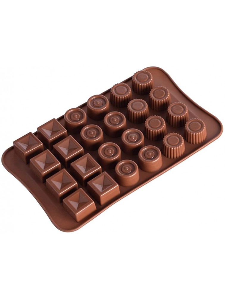 Povosyoung 24 Holes Silicone Mold Jelly Soap Chocolate Mold DIY Baking Cake Decorating Tool Kitchen Accessorie Bakeware Ice Tray Drip Mold - B16K7HD9T
