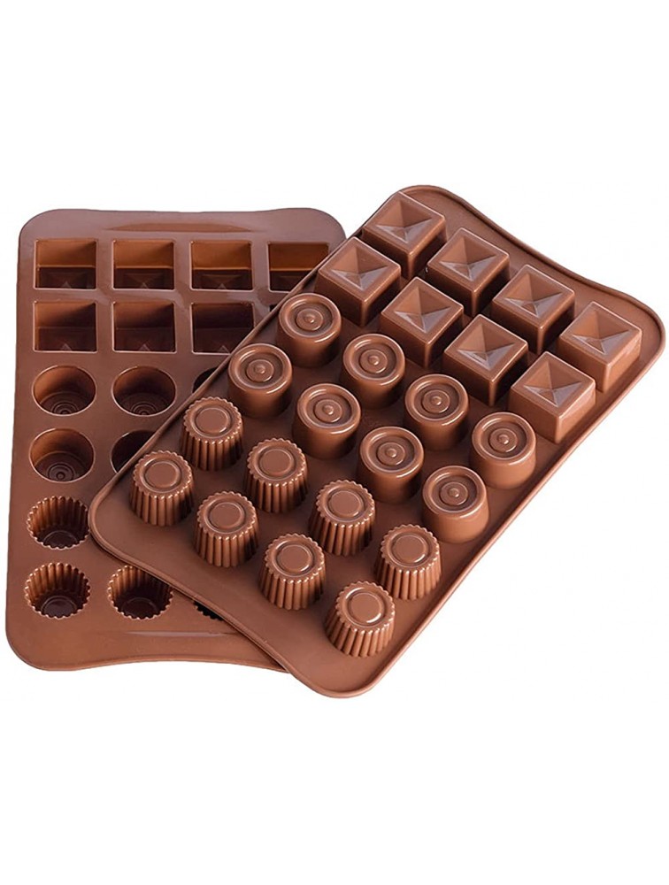 Povosyoung 24 Holes Silicone Mold Jelly Soap Chocolate Mold DIY Baking Cake Decorating Tool Kitchen Accessorie Bakeware Ice Tray Drip Mold - B16K7HD9T
