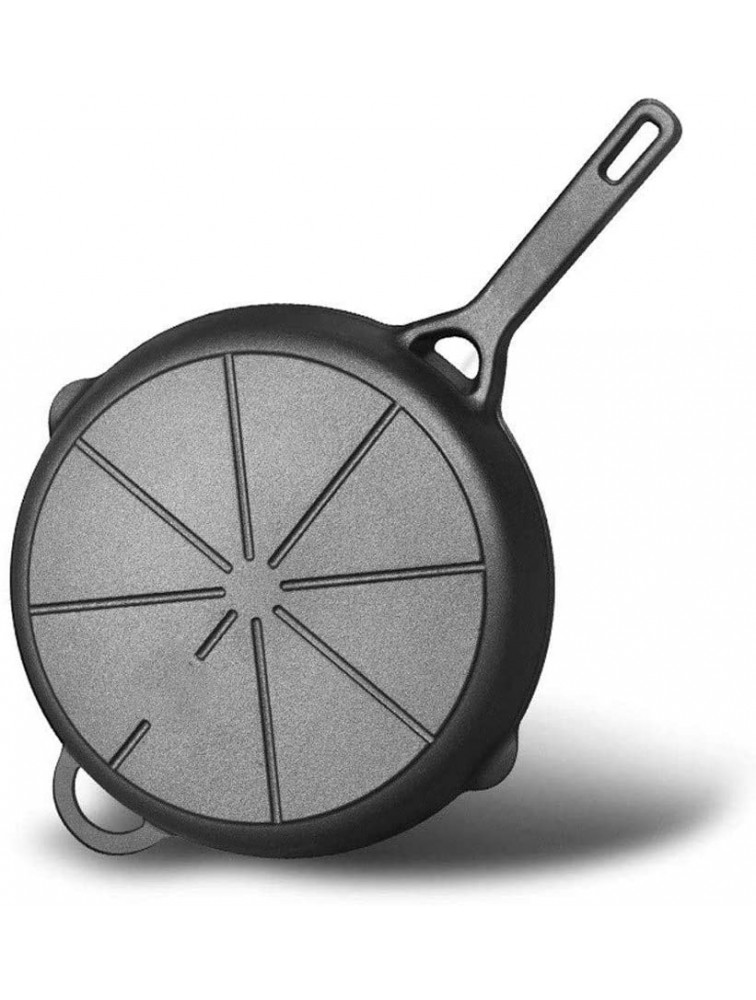 SHYOD Backcountry Cast Iron Skillet，Pre-Seasoned for Non-Stick Like Surface Cookware Oven Broiler Grill Safe Kitchen Deep Fryer Restaurant Chef Quality - BF867AX4A