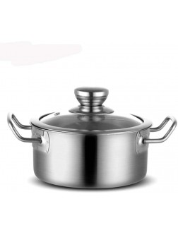 SHYOD Stainless Steel Soup Pot Pot Saucepan Mini Hotpot Cooking Pot Kitchenware Pans Restaurant Kitchen Milk Noodles Porridge Pan Size : B - BGL3EF3FJ