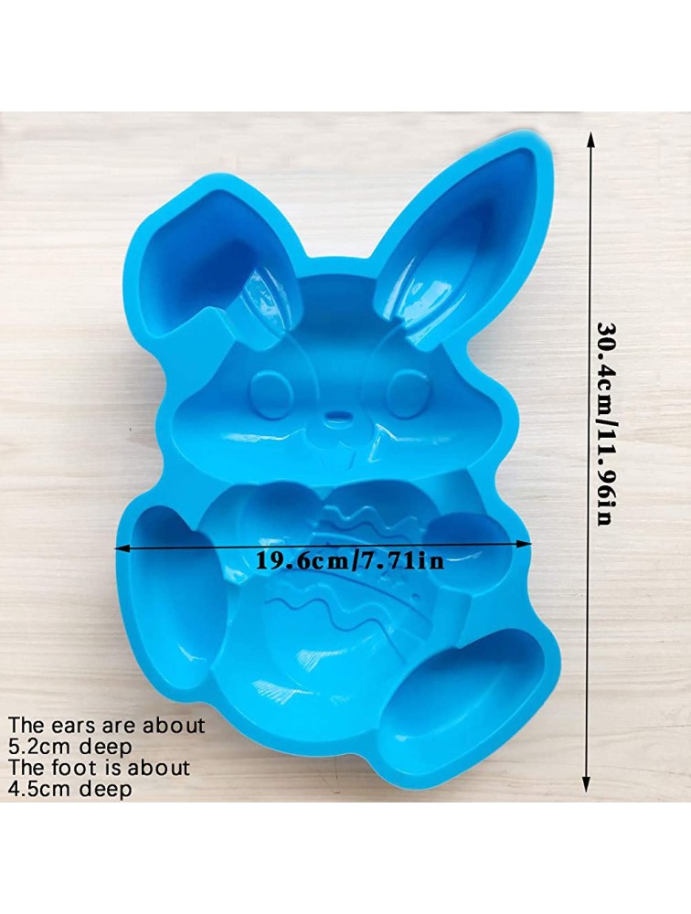 Tools Bunny Mould Baking Cake Cartoon Silicone Bakeware Bunny Easter DIY Cake Mould Kit for Kids with Pens - B785HG7VJ