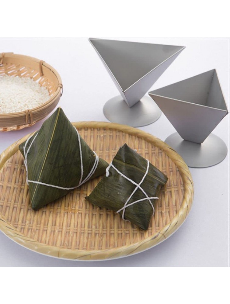 WeDai Traditional Non-Stick Triangular Baking DIY 304 Stainless Steel Zongzi Mould Rice Ball Pudding Making Molds Sushi Dumpling Mould6 - B23MCPUDJ