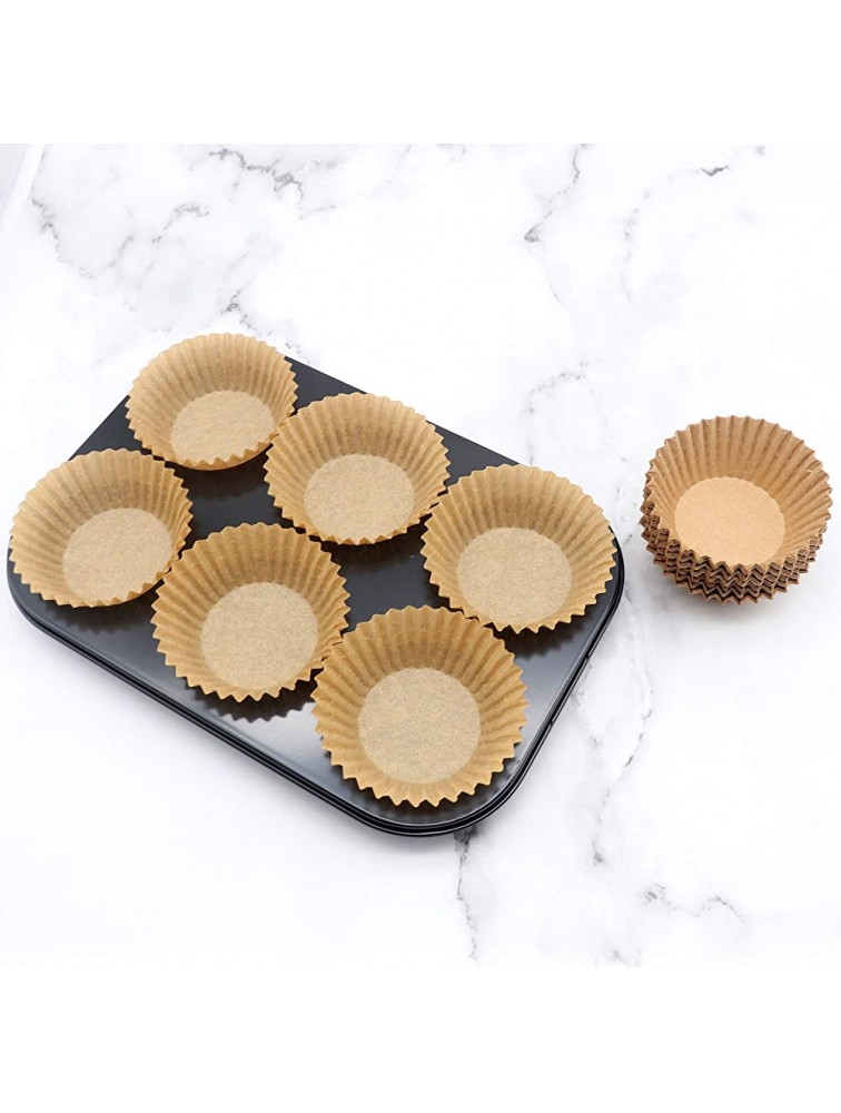 200-Pack Natural Cupcake Liners Unbleached Muffin Liners Greaseproof Paper Baking Cups Standard Size Paper Cupcake Liners for Baking Muffin and Cupcake Natural Color - BZ27DSDQ4