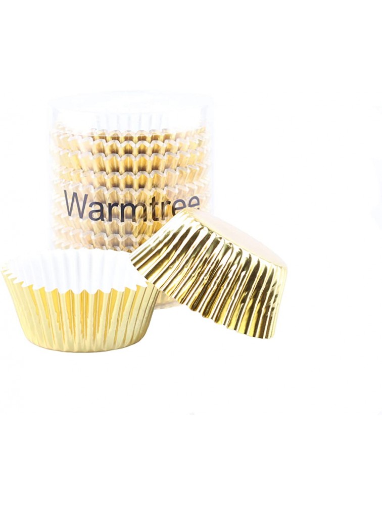 200 Pcs Standard Sized Foil Cupcake Liners Baking Cups Gold - BF0QL0FCK