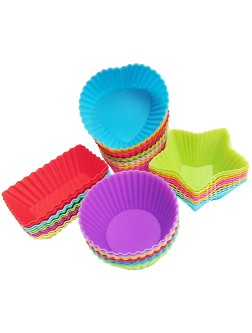 40 Pack Silicone Cups Baking Molds Reusable Non Stick Silicone Cupcake Baking Cups & Silicone Cupcake Liners for Baking - BAVCSFPT9