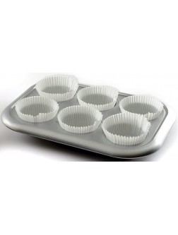 500 Jumbo Cupcake Muffin Liners 2 1 4" X 1 7 8" | Large Tall White Fluted Baking Cups Cupcake Liners - BLAUCQABN