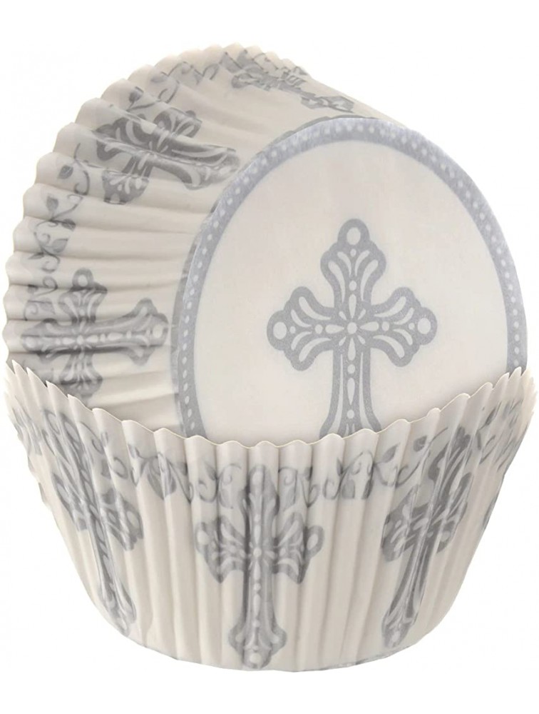 Amscan140028 Religious Baking Cups 75 Ct. | Party Supply White - BV3TS58OJ