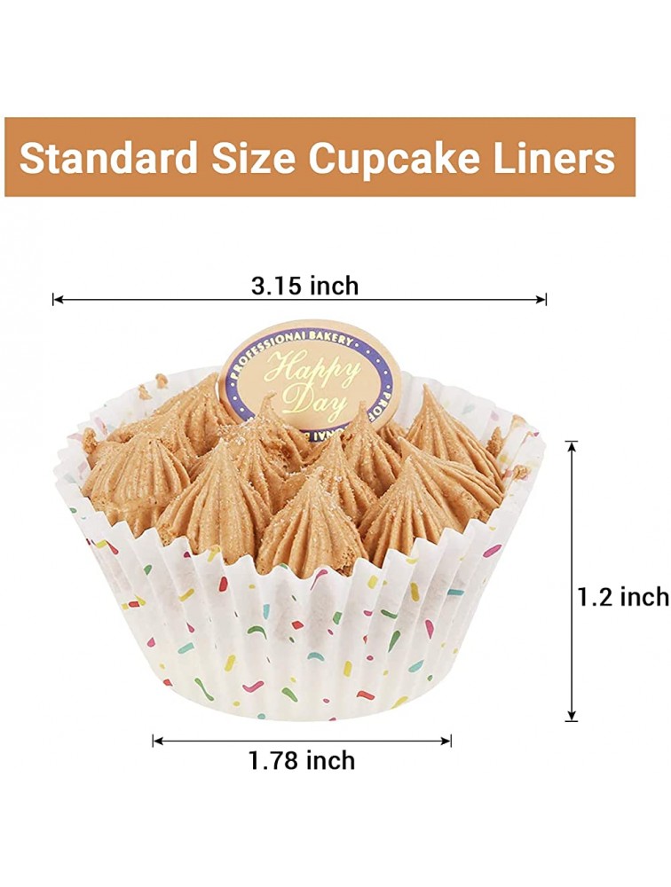 Candy White Cupcake Liners Gifbera Standard Baking Cups Odorless Greaseproof Paper Muffin Wrappers Pack of 200 - B93QIUY7D