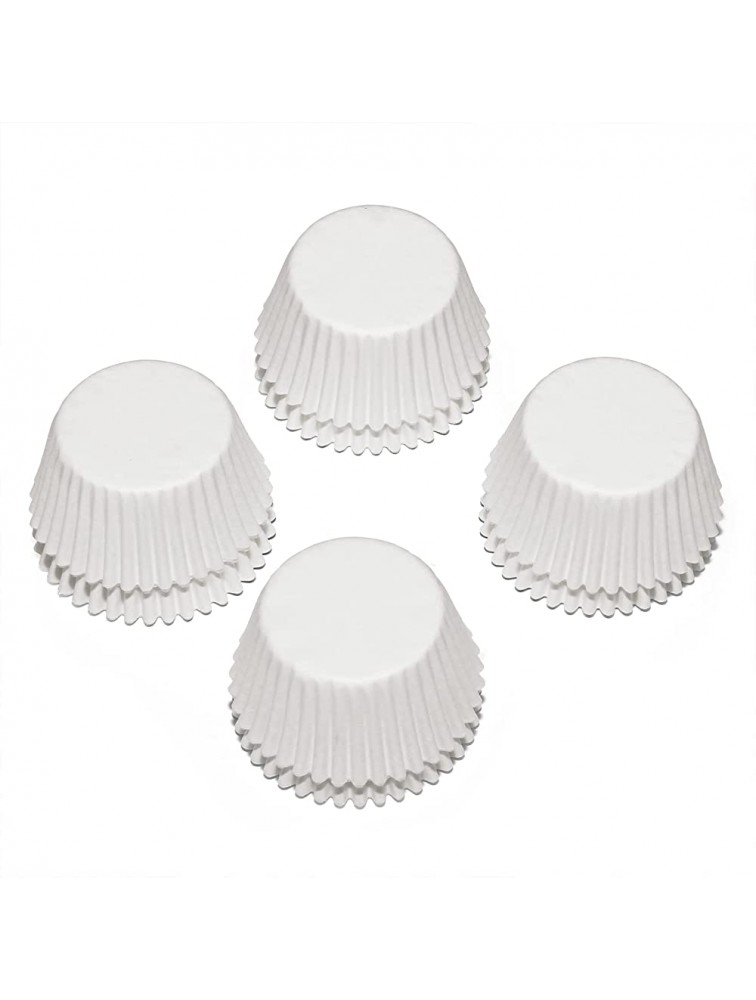 Caperci 500 Count Mini Cupcake Liners White Muffin Liners Greaseproof No Smell Small Cupcake Wrappers Baking Cups - BZMXBTYGH