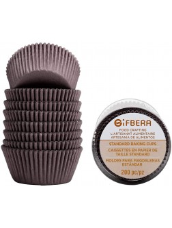 Gifbera Swedish Paper Baking Cups Brown Standard Cupcake Liners 200-Count Coffee Color - BUW2S68WN
