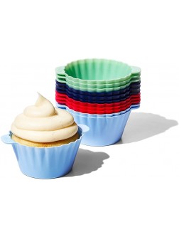 OXO Good Grips Silicone Baking Cups Pack of 12 Reusable BPA-Free Dishwasher Safe  Non-Stick Food Grade Cupcake Cups Muffin Cups Cupcake Liners Muffin Liners - B42KQHOR4