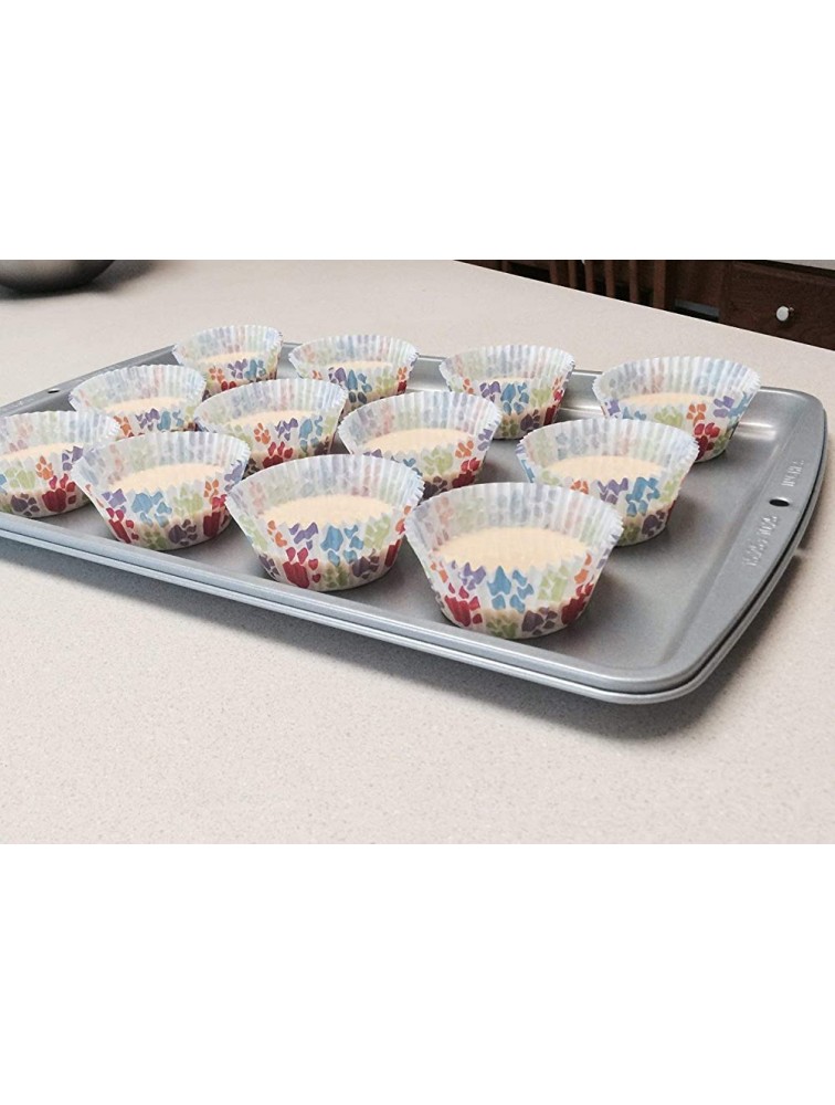 PartiFun Paw Print Cupcake Premium Paper Cupcake Liners 32 count No Muffin Pan Needed - BJ11WNWE1