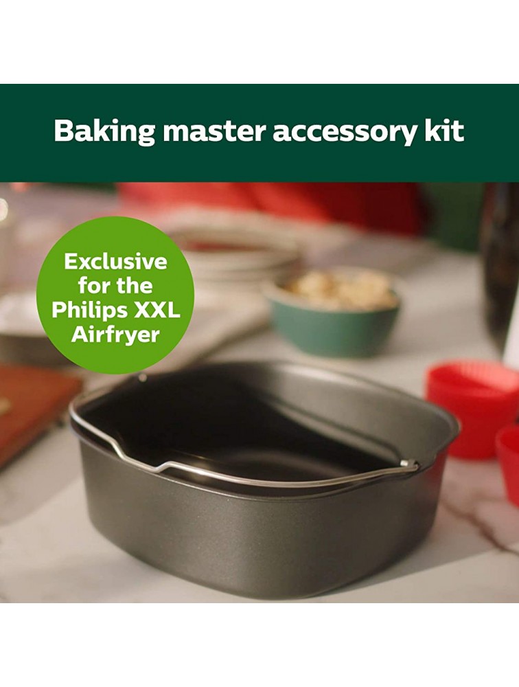 Philips Kitchen Appliances Master Accessory Kit with Baking Pan and Silicone Muffin Cups XXL models Black - BKX8OS23C
