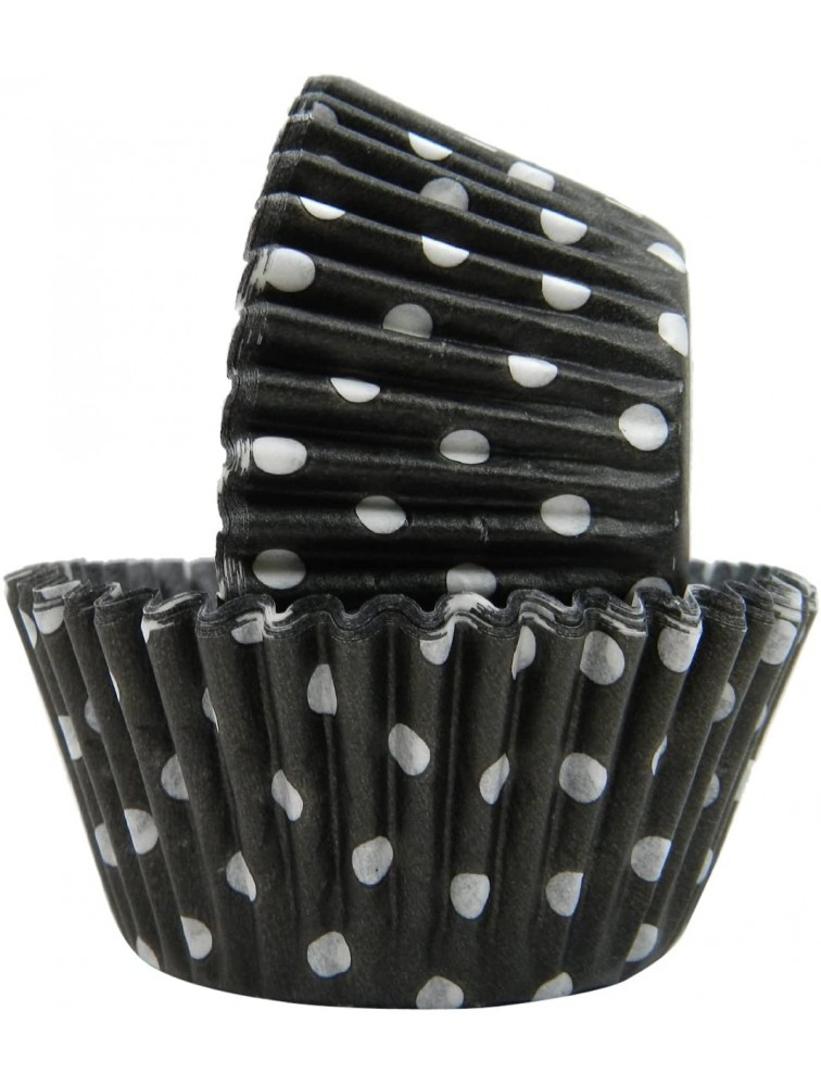 Regency Wraps Greaseproof Baking Cups Black Polka Dots 40 Count Standard. - BBK8GH1ME